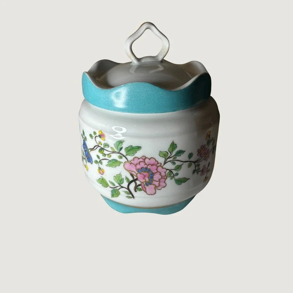 Chamart Limoges France Hand Painted Peint Main Porcelain Trinket Jar TY Signed